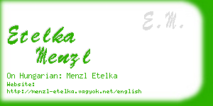 etelka menzl business card